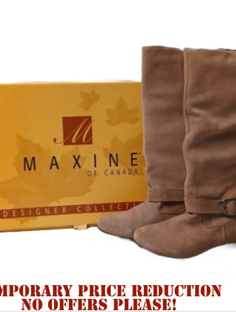 MAXINE OF CANADA "BIANCA-M" SEUDE SLOUCHY BOOTS